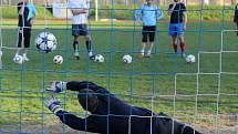 Z tréninku fotbalistů Jiskry Domažlice. 