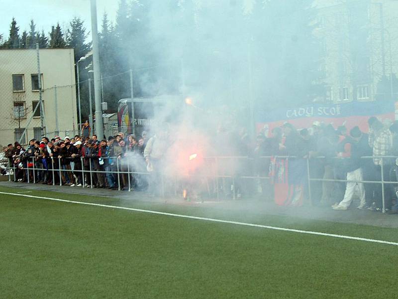 Z utkání Jiskry Domažlice s Viktorií Plzeň.