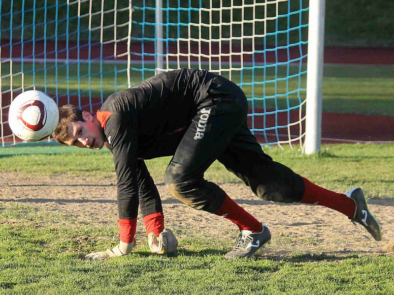 Z tréninku fotbalistů Jiskry Domažlice.