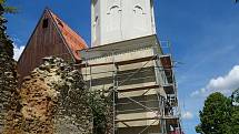 Kostel v Šitboři a aktuální opravy.