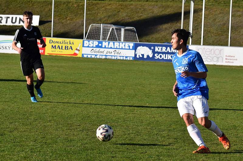 13. kolo KPM: Jiskra Domažlice B (modří) - Rapid Plzeň 4:1.