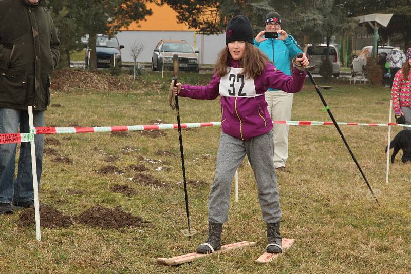 Memoriál umělého kloubu. Recesistického biatlonového závodu  se v neděli zúčastnila i dvojnice olympijské medailistky  Veroniky Vítkové, v Chodově brala ve štafetě zlato.