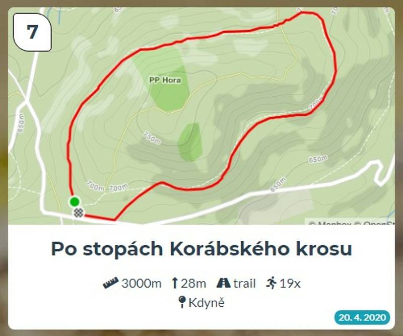 Běžci Chodska sobě: Trasa 7 - Po stopách Korábského krosu.