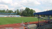 OKRESNÍ KOLO letošního ročníku  hasičské hry Plamen probíhalo celou sobotu v Domažlicích na místním stadionu Jiskry.