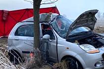 Náraz do stromu na silnicí mezi Železnou a Bělou nad Radbuzou se stal řidiči osudným.