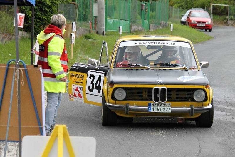 Historic Vltava Rallye 2014. ´Historici´ na Hájovně u Kdyně. 