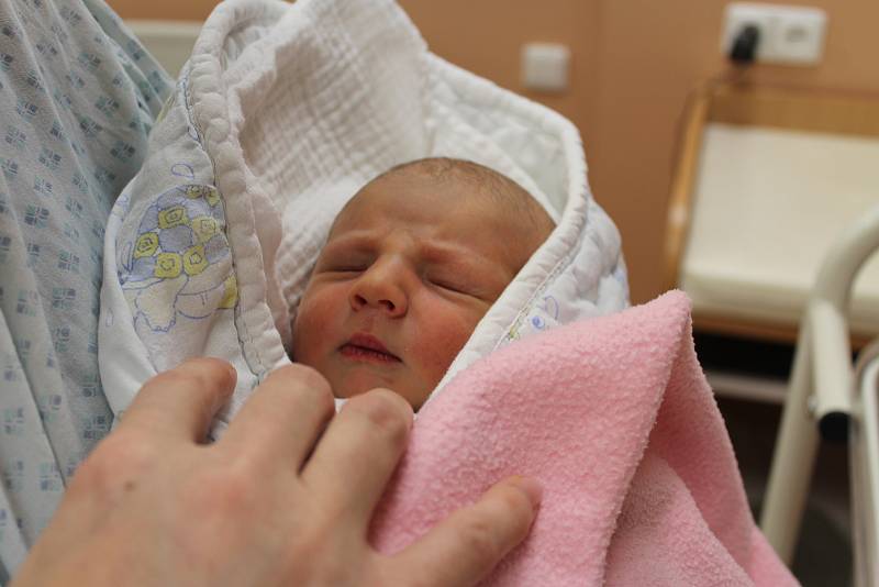 Zoey Talichová z České Kubice se narodila v klatovské porodnici 15. ledna v 20.05 hodin (3390 g, 50 cm).