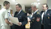 Martin Jurčo obdržel čestné uznání Okresního sdružení hasičů.