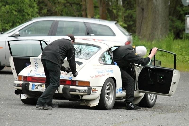 Historic Vltava Rallye 2014. ´Historici´ na Hájovně u Kdyně. 