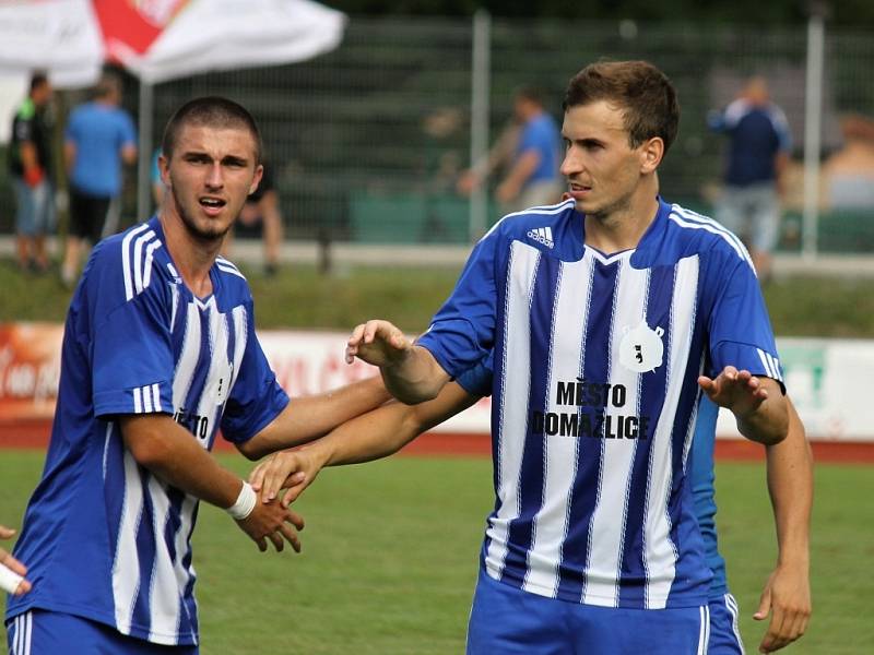 1. kolo ČFL: Jiskra Domažlice A - Slavoj Vyšehrad 2:0 (1:0).