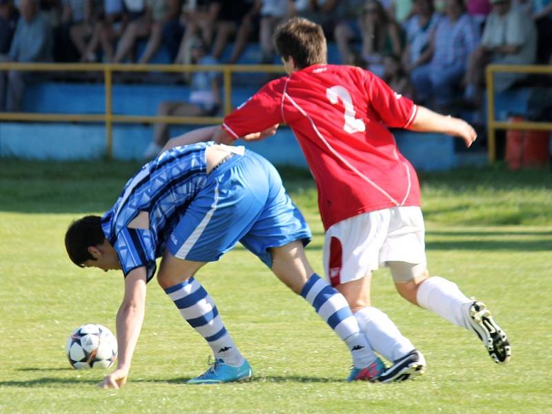 Z utkání fotbalistů Tatran Chodov A a SK Poběžovice. 