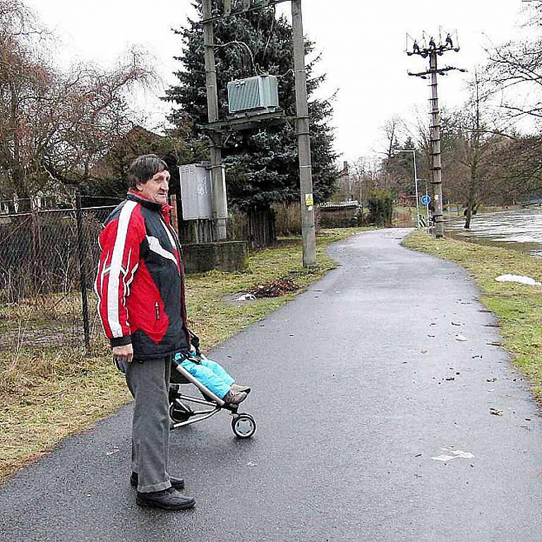 Páteční odpoledne 15. ledna u Radbuzy ve Staňkově.