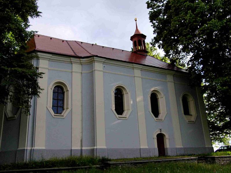 Noc kostelů: Kostel sv. Vavřince na Veselé hoře nad Domažlicemi. 