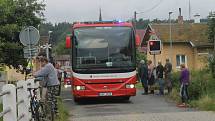 Srážka dvou vlaků u Milavčí na Domažlicku, ke které došlo 4. srpna 2021 v 8:06.