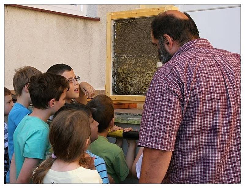Z návštěvy včelařů v Masarykově základní škole v Klenčí.