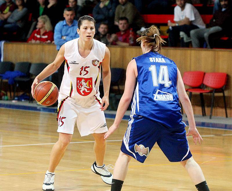 Basketbal žen: Hradecké Lvice x BK CCA Strakonice  - Steffanová Milena a Stará Michaela.