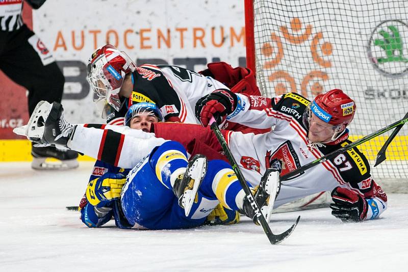 Hokejová extraligs: Mountfield HK - PSG Zlín.