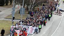 Protestní pochod vysokoškolských studentů krajským městem v rámci akce Týden neklidu.