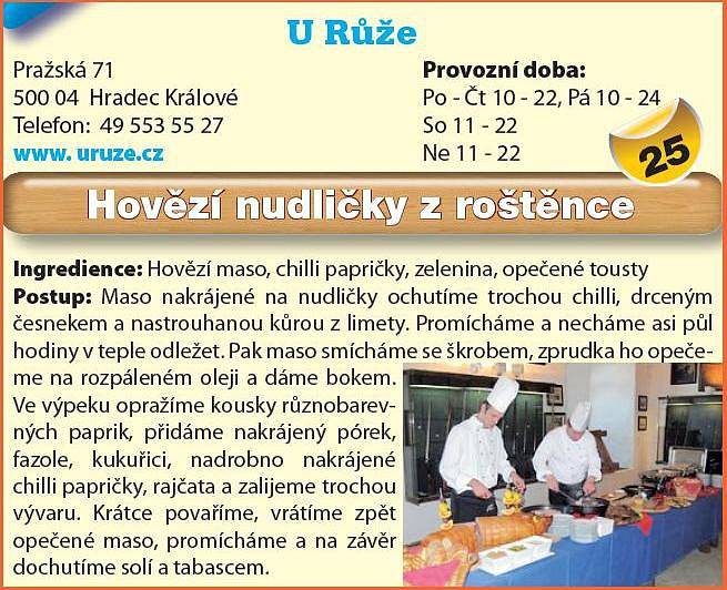 U Růže - Hovězí nudličky z roštěnce