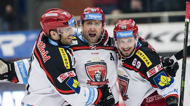 Hokejová extraliga - čtvrtfinále play off: Mountfield HK - BK Mladá Boleslav.