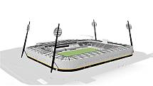 3D model stadionu v Malšovicích