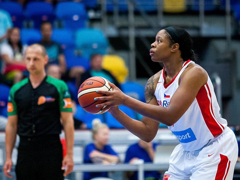 Přípravné utkání basketbalistek v Hradci Králové: Česká republika - Chrovatsko.