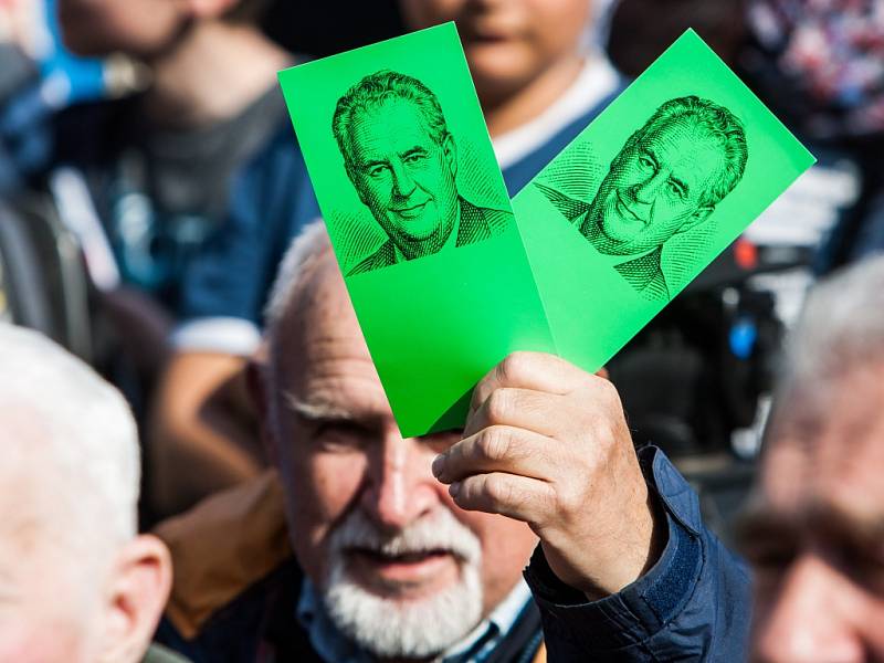 Prezident Miloš Zeman v Třebechovicích pod Orebem.