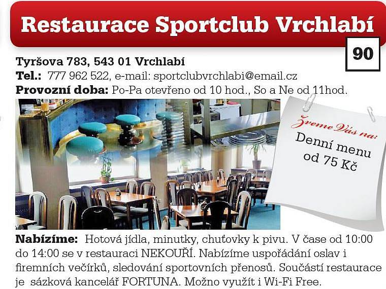 Restaurace Sportclub Vrchlabí