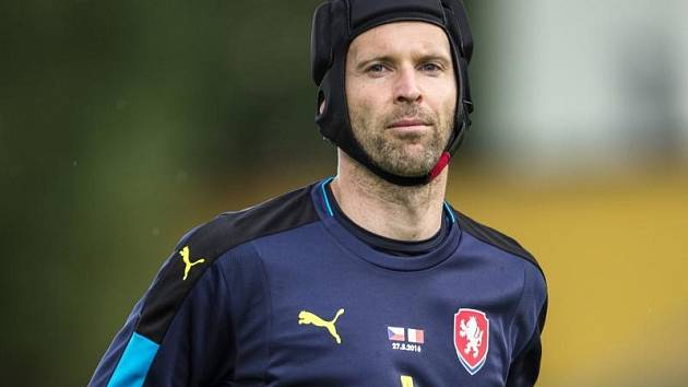 Petr Čech v dresu české reprezentace.