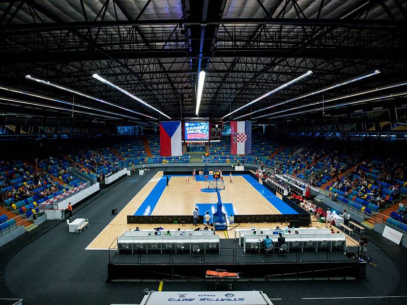 Přípravné utkání basketbalistek v Hradci Králové: Česká republika - Chrovatsko.