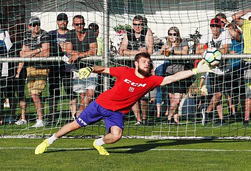 Charitativní exhibiční utkání ve fotbale: FC Nový Hradec Králové - Mountfield HK.