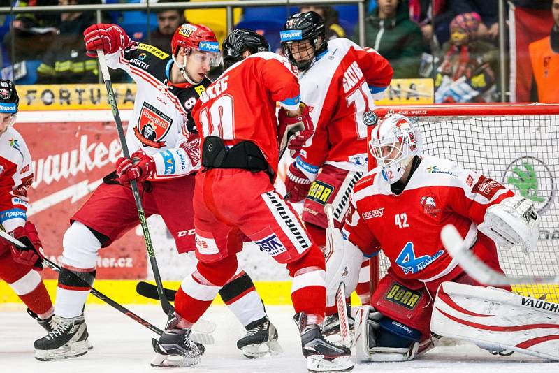 Hokejová extraliga: Mountfield HK - HC Olomouc.