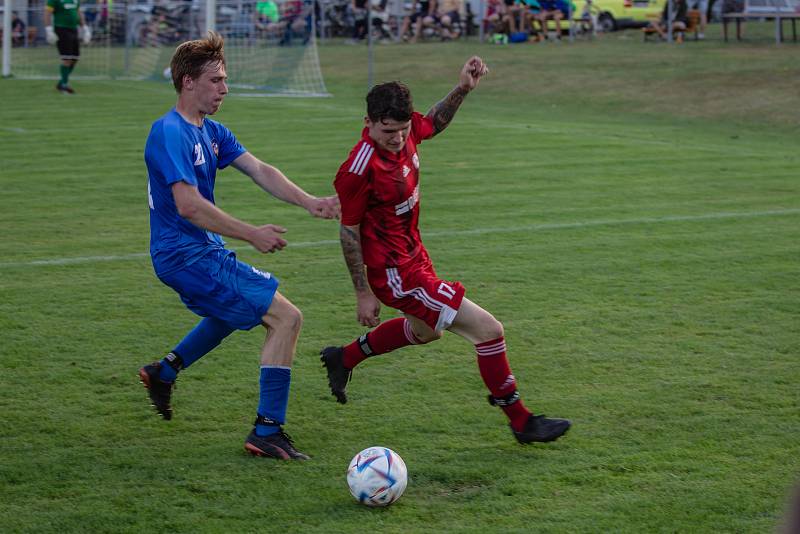 Železnice (v modrém) vs. Libčany 0:1.