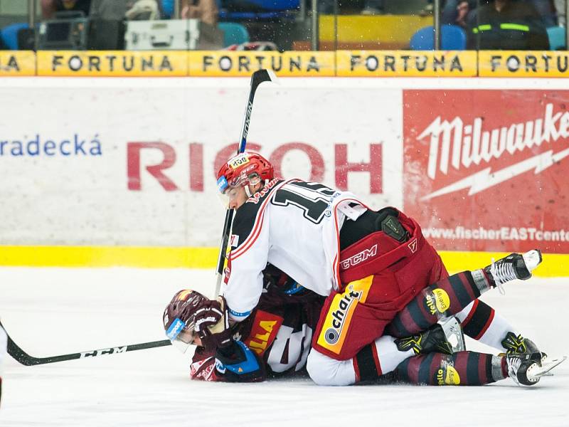 Hokejová extraliga: Mountfield HK - HC Sparta Praha.