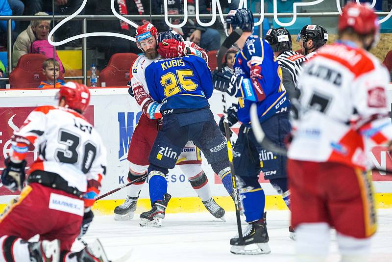 Hokejová extraliga: Mountfield HK - PSG Berani Zlín.