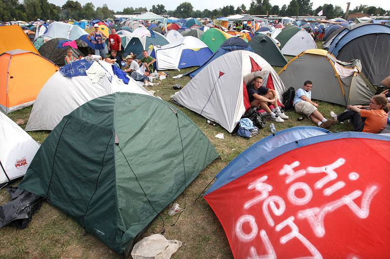 Stanové městečko, dočasná adresa návštěvníků hiphopového festivalu