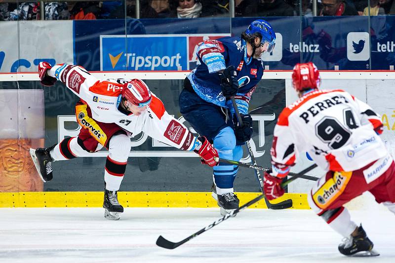 Hokejová extraliga: Mountfield HK - Rytíři Kladno.