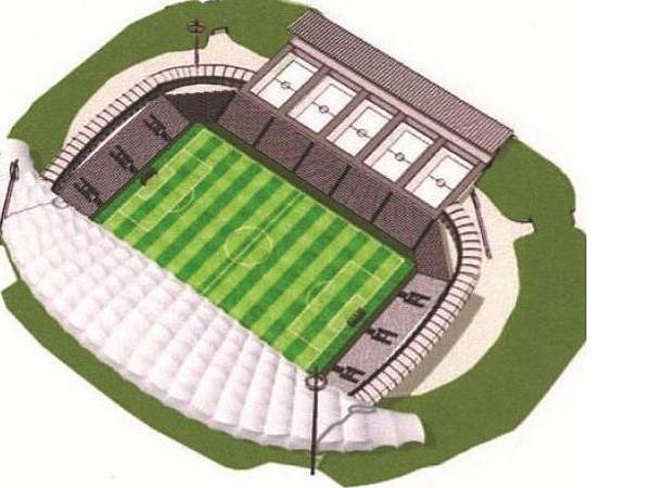 Studie městského stadionu v Hradci Králové podle architektů z ČVUT.