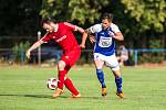 Duel fotbalového poháru Převýšov vs. Mladá Boleslav (1:2).