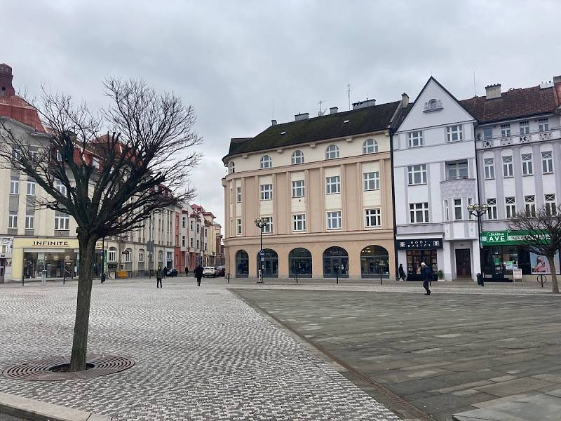 Krajské město v posledním lednovém týdnu.