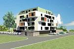 Projekt bytového domu na Moravské Předměstí: vizualizace budoucí podoby.