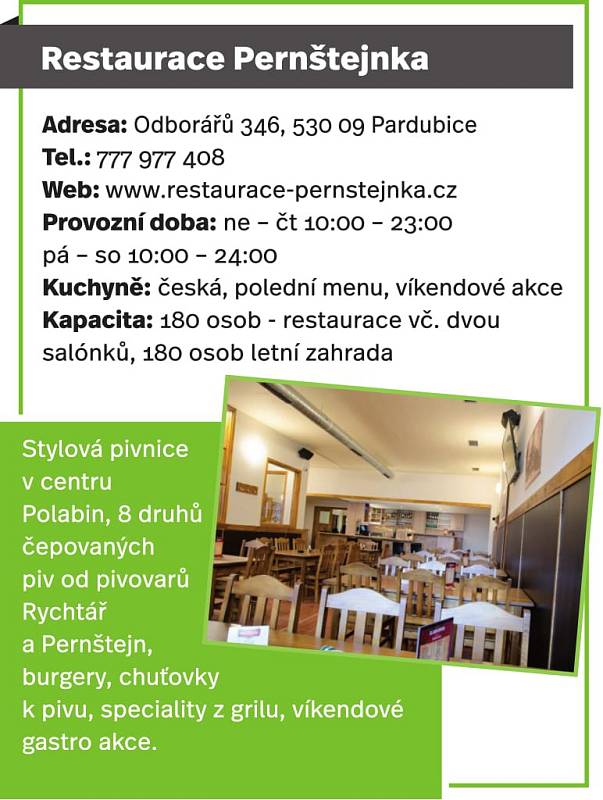 Restaurace Pernštejnka, Pardubice