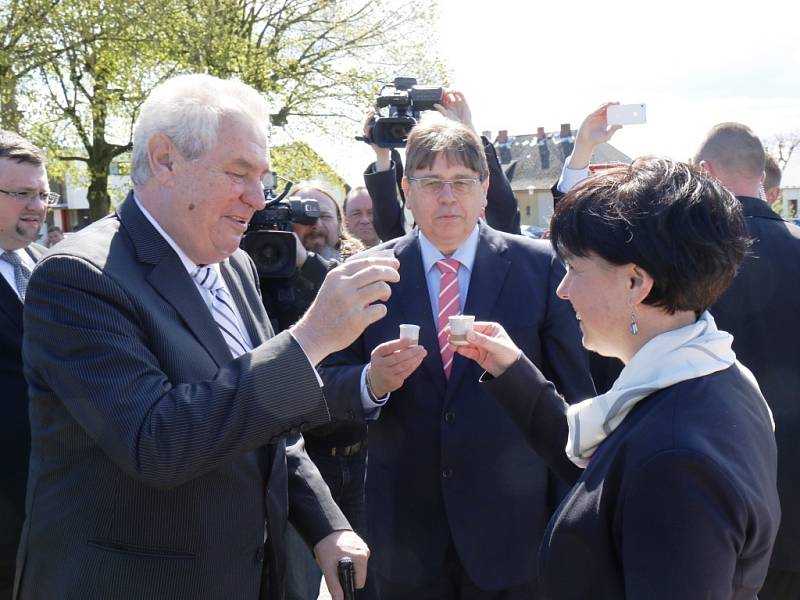 Prezident Miloš Zeman navštívil ve středu 16. dubna 2014 během své třídenní návštěvy Královéhradeckého kraje také obec Holovousy na Jičínsku. Zasadil zde lípu, podepsal se do místní kroniky a dekoroval obecní prapor.