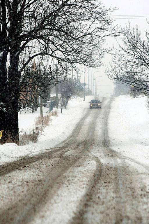 Sněhová kalamita v Hradci Králové, neděle 10. 1. 2010.