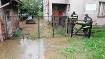 Povodňová situace v Královéhradeckém kraji - obec Ohnišťany.