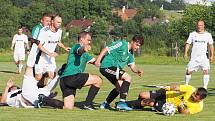 Ve III. třídě skupiny „východ“ se hrál duel Cerekvice (v zeleném) vs. Sendražice (1:3).