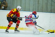Momentka z hokejového utkání krajské ligy mezi týmy SK Třebechovice pod Orebem a HC Spartak Polička.