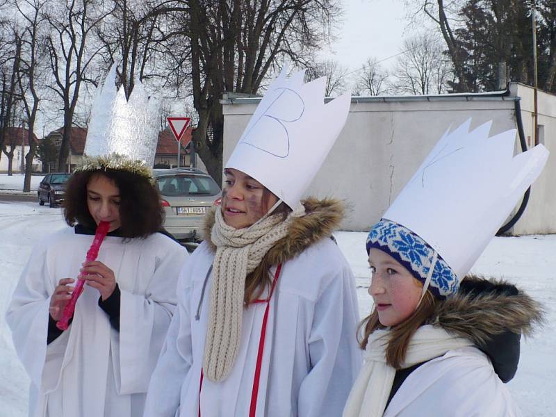 Tříkrálová sbírka v Lovčicích.