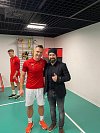 Jan Šmidrkal s bývalým spoluhráčem a kamarádem Stanislavem Teclem (vlevo) z SK Slavia Praha.