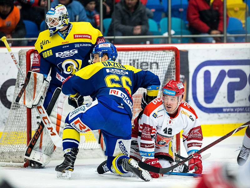 Hokejová extraliga: Mountfield HK - PSG Berani Zlín.